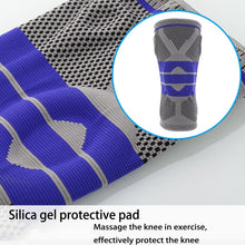 Load image into Gallery viewer, Outdoor Fitness Mountaineering Knit Protection Silicone Anti - collision Spring Support Sports Knee Protector, Size: XL, Size: XL