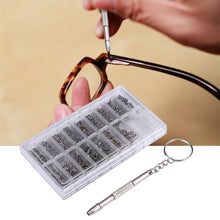 Load image into Gallery viewer, 1000 PCS Watch Sunglass Spectacles Screws Nut Repair Kit With a Screwdriver, Sunglass Spectacles Screws