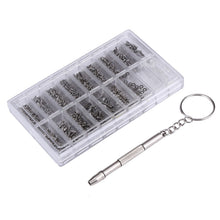 Load image into Gallery viewer, 1000 PCS Watch Sunglass Spectacles Screws Nut Repair Kit With a Screwdriver, Sunglass Spectacles Screws
