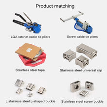Load image into Gallery viewer, 100 PCS 19.05mm 304 Stainless Steel Tie Lock Type Cable Wrapped Bundle Buckle, 19.05mm