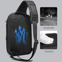 Load image into Gallery viewer, Bange BG-7258 Men Oxford Cloth Waterproof Crossbody Chest Bag with USB Port, Size: 35 x 21 x 12cm