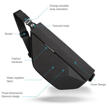 Load image into Gallery viewer, Bange BG-7502 Men Pyramid Hard Shell Waterproof Crossbody Chest Bag, Size: 35 x 18 x 5cm