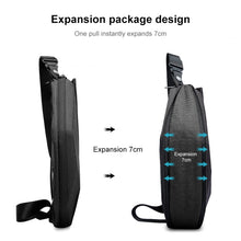 Load image into Gallery viewer, Bange BG-7502 Men Pyramid Hard Shell Waterproof Crossbody Chest Bag, Size: 35 x 18 x 5cm