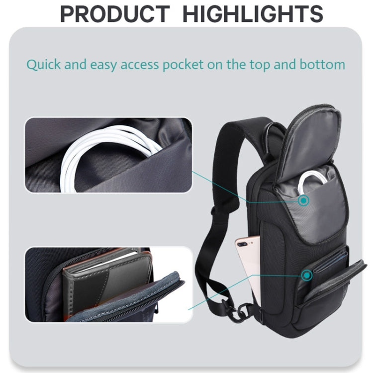 Bange BG-7565 Men Oxford Cloth Waterproof Anti-theft Crossbody Chest Bag, Size: 34 x 17.5 x 11cm