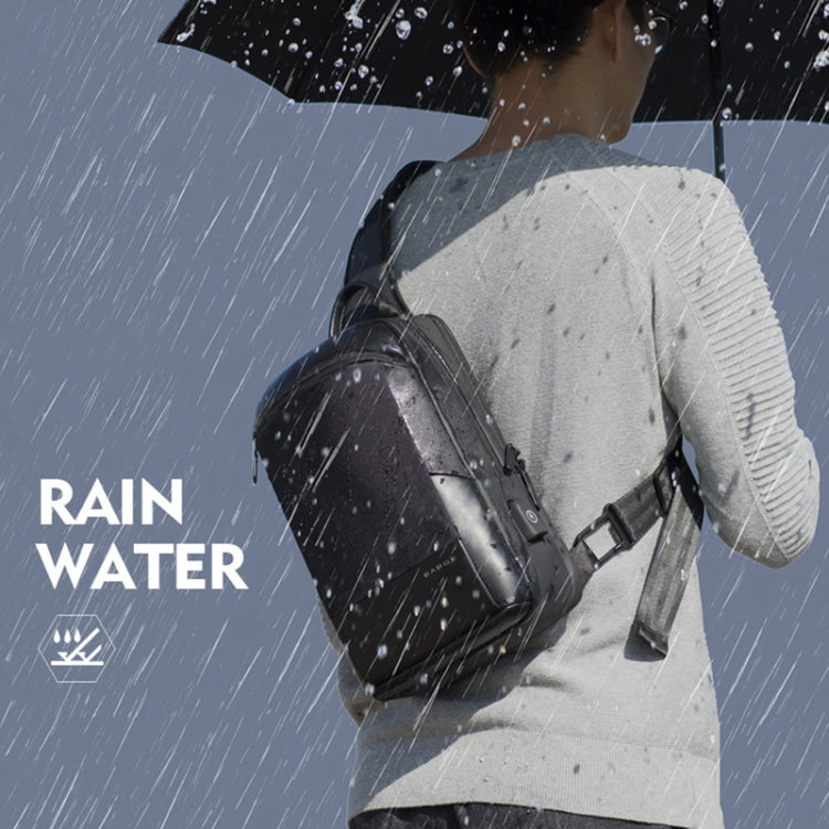 Bange BG-77112 Men Oxford Cloth Waterproof Crossbody Chest Bag with USB Port, Size: 30 x 19 x 13cm