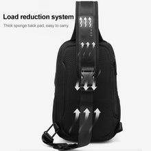Load image into Gallery viewer, Bange BG-77120 Men Waterproof Crossbody Chest Bag with USB Port, Size: 36 x 22 x 10cm