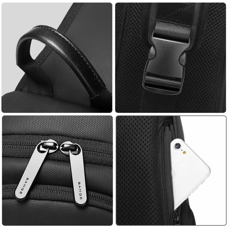 Bange BG-77120 Men Waterproof Crossbody Chest Bag with USB Port, Size: 36 x 22 x 10cm