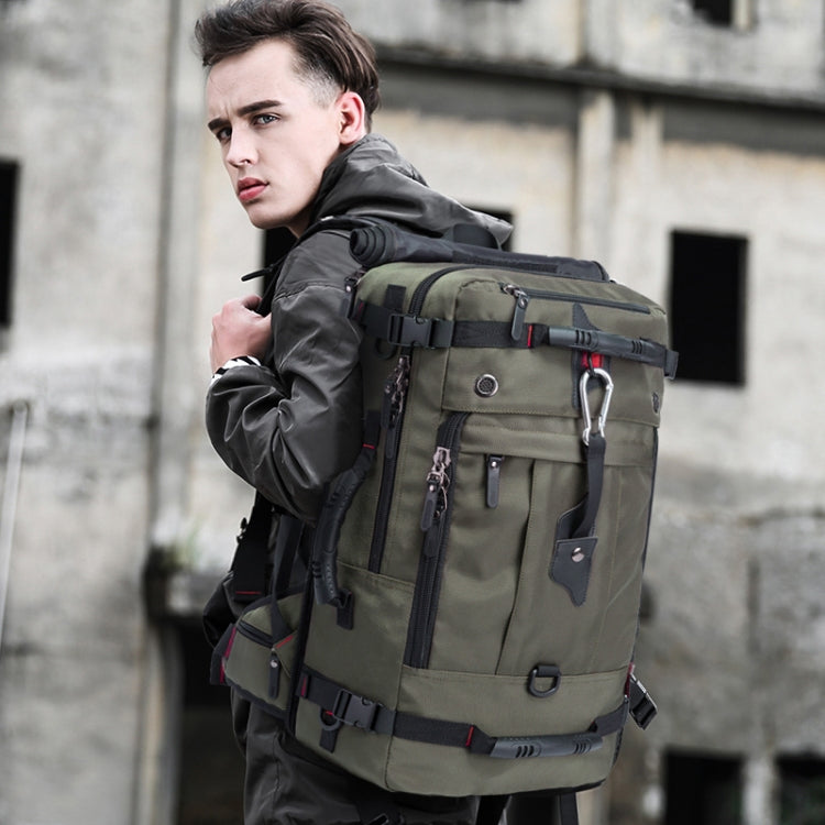 KAKA kaka2070 Oversized Version Men Oxford Cloth Waterproof Backpack Mountain Bag, Capacity: 50L, 50L(Blue), 50L(Army Green), 50L(Black)