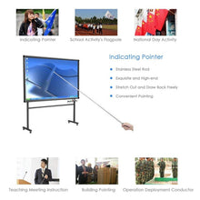 Load image into Gallery viewer, 1M 5 Knots Telescopic Stainless Steel Rubber Sleeve Teaching Stick Guide Signal Flag, Random Color Delivery