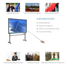 Load image into Gallery viewer, 2.5M 11 Knots Multi-function Telescopic Stainless Steel Sponge Golden Head Teaching Stick Guide Flagpole Signal Flag