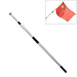 10 PCS 3M 3 Knots Multi-function Telescopic Stainless Steel Teaching Stick Guide Flagpole Signal Flag
