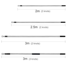 Load image into Gallery viewer, 10 PCS 3M 3 Knots Multi-function Telescopic Stainless Steel Teaching Stick Guide Flagpole Signal Flag