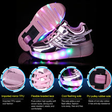 Load image into Gallery viewer, K02 LED Light Single Wheel Wing Roller Skating Shoes Sport Shoes, Size : 35