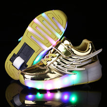 Load image into Gallery viewer, K02 LED Light Single Wheel Wing Roller Skating Shoes Sport Shoes, Size : 35