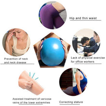Load image into Gallery viewer, Mini Yoga Pilates Ball Explosion-proof PVC Ball Balanced Fitness Gymnastic Exercise Training with Straw, Diameter: 25cm