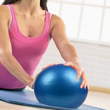 Load image into Gallery viewer, Mini Yoga Pilates Ball Explosion-proof PVC Ball Balanced Fitness Gymnastic Exercise Training with Straw, Diameter: 25cm