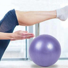 Load image into Gallery viewer, Mini Yoga Pilates Ball Explosion-proof PVC Ball Balanced Fitness Gymnastic Exercise Training with Straw, Diameter: 25cm