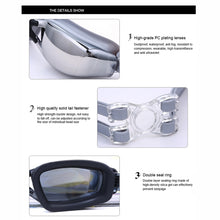 Load image into Gallery viewer, Electroplating Anti-fog Silicone Swimming Goggles for Adults, Suitable for 200 Degree Myopia