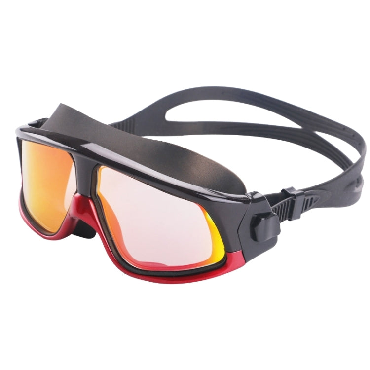 Colorful Large Frame Electroplating Anti-fog Silicone Swimming Goggles for Adults