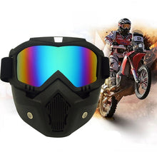 Load image into Gallery viewer, Motorcycle Off-road Helmet Mask Detachable Windproof Goggles Glasses