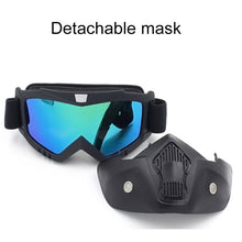 Load image into Gallery viewer, Motorcycle Off-road Helmet Mask Detachable Windproof Goggles Glasses