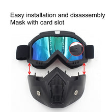 Load image into Gallery viewer, Motorcycle Off-road Helmet Mask Detachable Windproof Goggles Glasses