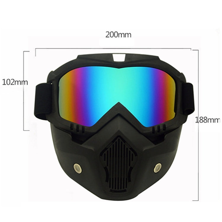 Motorcycle Off-road Helmet Mask Detachable Windproof Goggles Glasses