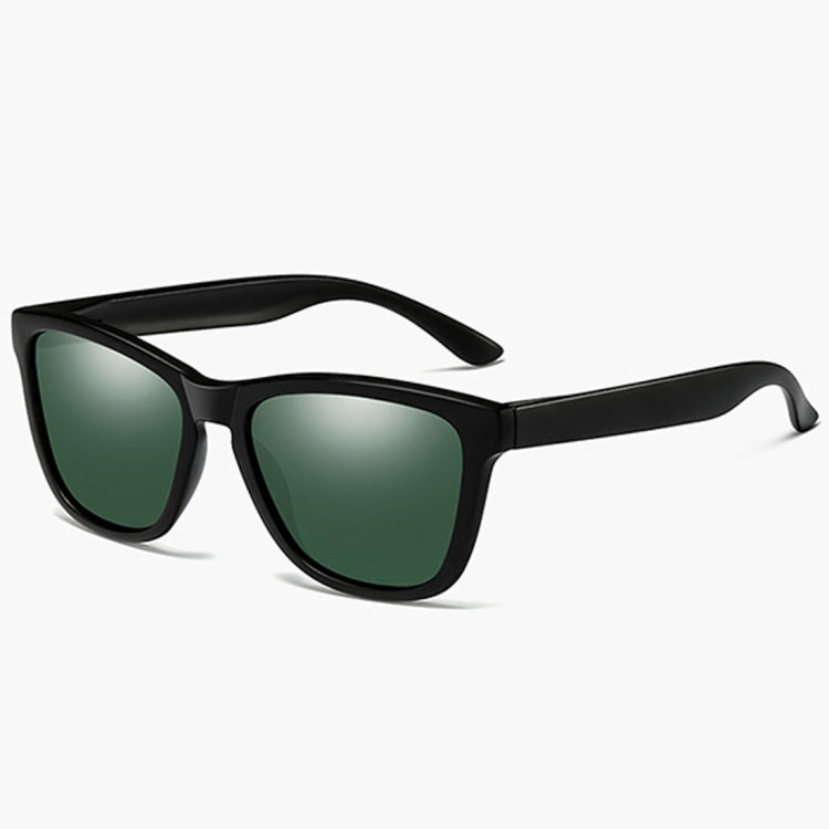 Unisex Retro Fashion Plastic Frame UV400 Polarized Sunglasses, Matte Black + G15 Green, Gradient Black + Silver, Gradient Black + Red, Demi Brown +Brown, Gradient Black + Blue, Gradient Black +Green