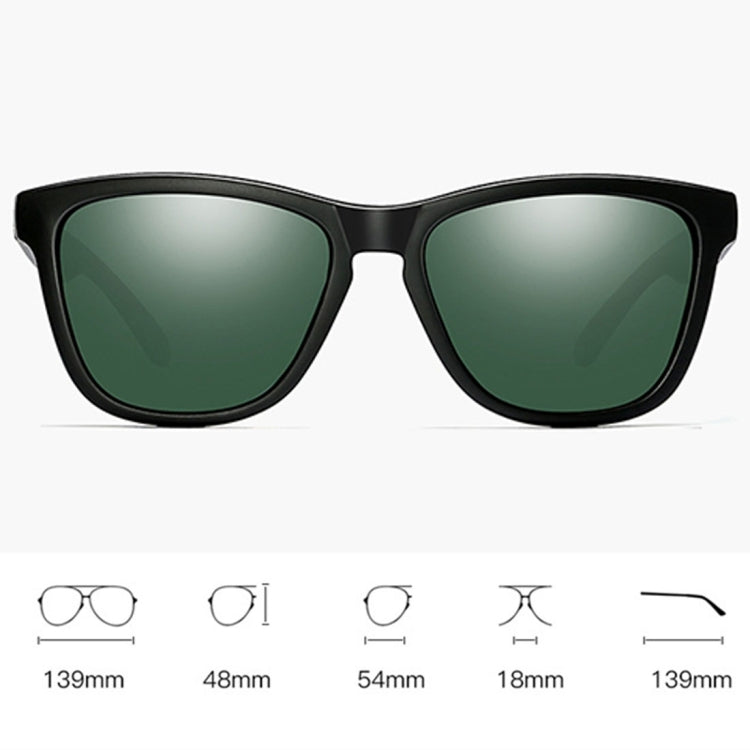 Unisex Retro Fashion Plastic Frame UV400 Polarized Sunglasses, Matte Black + G15 Green, Gradient Black + Silver, Gradient Black + Red, Demi Brown +Brown, Gradient Black + Blue, Gradient Black +Green