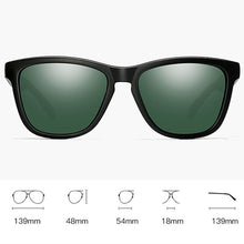 Load image into Gallery viewer, Unisex Retro Fashion Plastic Frame UV400 Polarized Sunglasses, Matte Black + G15 Green, Gradient Black + Silver, Gradient Black + Red, Demi Brown +Brown, Gradient Black + Blue, Gradient Black +Green