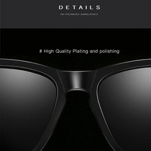Load image into Gallery viewer, Unisex Retro Fashion Plastic Frame UV400 Polarized Sunglasses, Matte Black + G15 Green, Gradient Black + Silver, Gradient Black + Red, Demi Brown +Brown, Gradient Black + Blue, Gradient Black +Green