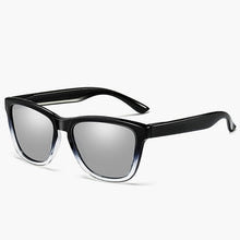 Load image into Gallery viewer, Unisex Retro Fashion Plastic Frame UV400 Polarized Sunglasses, Gradient Black + Silver, Gradient Black + Red, Demi Brown +Brown, Gradient Black + Blue, Gradient Black +Green, Matte Black + G15 Green