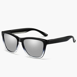 Unisex Retro Fashion Plastic Frame UV400 Polarized Sunglasses, Gradient Black + Silver, Gradient Black + Red, Demi Brown +Brown, Gradient Black + Blue, Gradient Black +Green, Matte Black + G15 Green