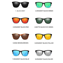 Load image into Gallery viewer, Unisex Retro Fashion Plastic Frame UV400 Polarized Sunglasses, Gradient Black + Silver, Gradient Black + Red, Demi Brown +Brown, Gradient Black + Blue, Gradient Black +Green, Matte Black + G15 Green