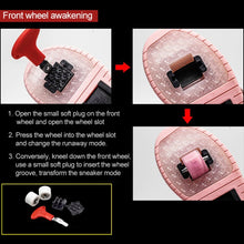 Load image into Gallery viewer, CD03 LED Double Wheel Wing Roller Skating Shoes, Size : 38, Size : 38 (Black), Size : 38 (Pink), Size : 38 (Gold), Size : 38 (Silver)