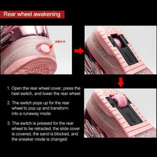 Load image into Gallery viewer, CD03 LED Double Wheel Wing Roller Skating Shoes, Size : 38, Size : 38 (Black), Size : 38 (Pink), Size : 38 (Gold), Size : 38 (Silver)