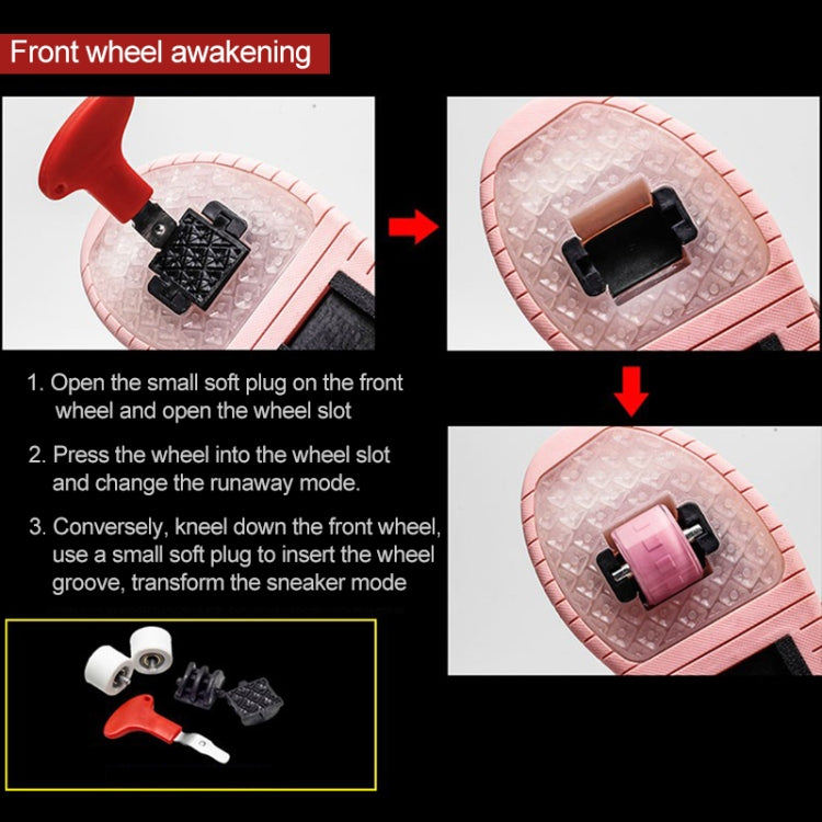 CD03 LED Double Wheel Wing Roller Skating Shoes, Size : 39