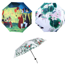 Load image into Gallery viewer, Creative Fresh Style Three Fold Silver Tape Anti Ultraviolet Sunshade Umbrella, OG3876A, OG3876B, OG3876C