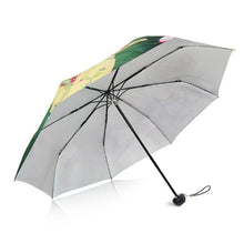 Load image into Gallery viewer, Creative Fresh Style Three Fold Silver Tape Anti Ultraviolet Sunshade Umbrella, OG3884A, OG3884B