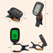 Load image into Gallery viewer, Guitar Tuner Clip on-Accurate Chromatic, Acoustic Guitar Bass Banjo Violin Ukulele Tuner