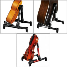 Load image into Gallery viewer, Simple Folding Vertical Guitar Violin Ukulele Bracket Musical Instrument Stand, OG3909AA, OG3909B, OG3909J, OG3909L, OG3909P, OG3909R, OG3909S