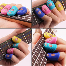 Load image into Gallery viewer, 10 PCS Guitar Ukulele Stringed Instrument Finger Protector Anti-pain Finger Cap in Random Color Delivery(Size: S), Size: S