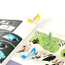 Load image into Gallery viewer, 10 PCS PP Material Stainless Steel Spring Music Note Shape Book Clip Deluxe Page Holder, Random Color Delivery, Random Color Delivery