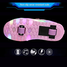 Load image into Gallery viewer, WS01 LED Light Ultra Light Mesh Surface Rechargeable Double Wheel Roller Skating Shoes Sport Shoes, Size : 36, Size : 36