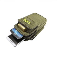 Load image into Gallery viewer, Outdoor Phone Carrying Case Pouch Nylon Crossbody Shoulder Cell Phone Holster Waist Belt Wallet Bag with Carabiner
