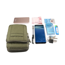 Load image into Gallery viewer, Outdoor Phone Carrying Case Pouch Nylon Crossbody Shoulder Cell Phone Holster Waist Belt Wallet Bag with Carabiner