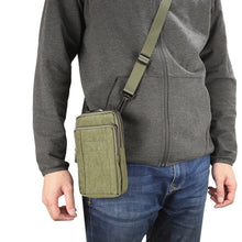 Load image into Gallery viewer, Outdoor Phone Carrying Case Pouch Nylon Crossbody Shoulder Cell Phone Holster Waist Belt Wallet Bag with Carabiner