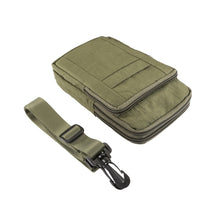 Load image into Gallery viewer, Outdoor Phone Carrying Case Pouch Nylon Crossbody Shoulder Cell Phone Holster Waist Belt Wallet Bag with Carabiner