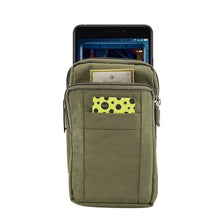 Load image into Gallery viewer, Outdoor Phone Carrying Case Pouch Nylon Crossbody Shoulder Cell Phone Holster Waist Belt Wallet Bag with Carabiner