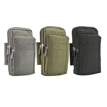 Load image into Gallery viewer, Outdoor Phone Carrying Case Pouch Nylon Crossbody Shoulder Cell Phone Holster Waist Belt Wallet Bag with Carabiner